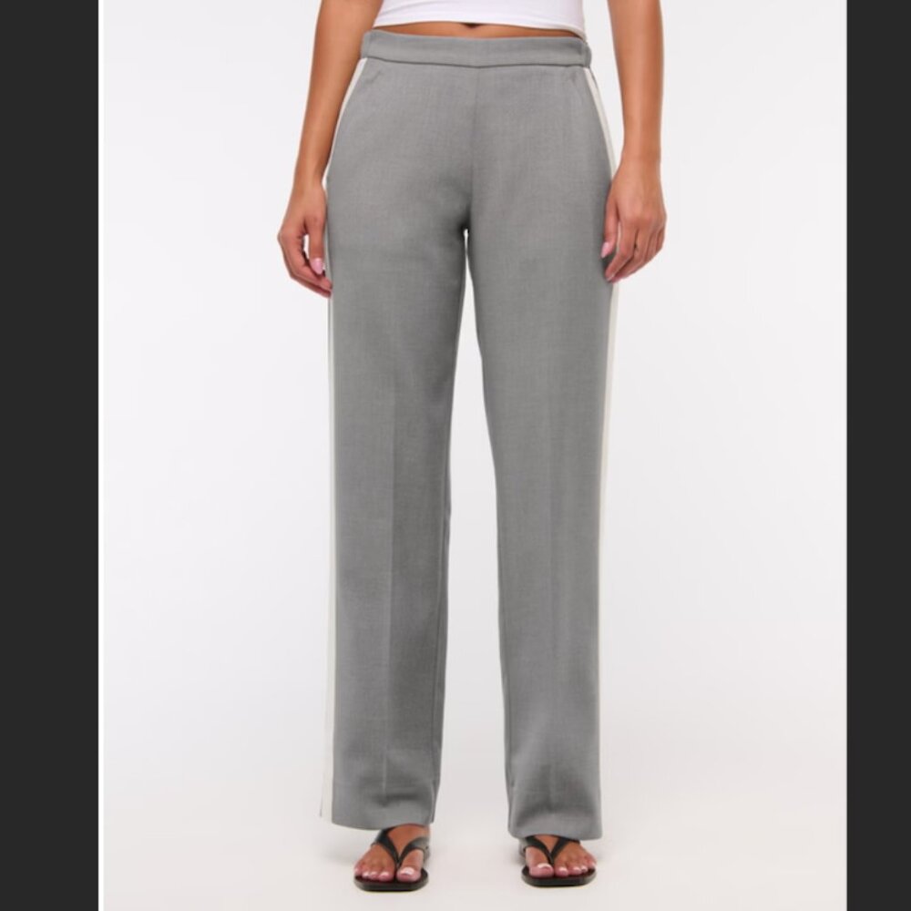 NWT ABERCROMBIE GREY SIDE STRIPE PULL-ON PANTS--WOMEN'S XS - Picture 3 of 10